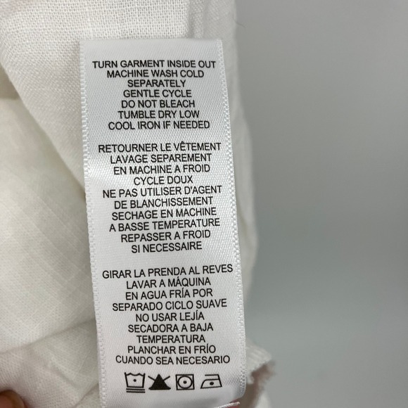 Splendid White Linen Blend Maxi Dress Beach Bohemian Minimalist Cottagecore M - Picture 7 of 10